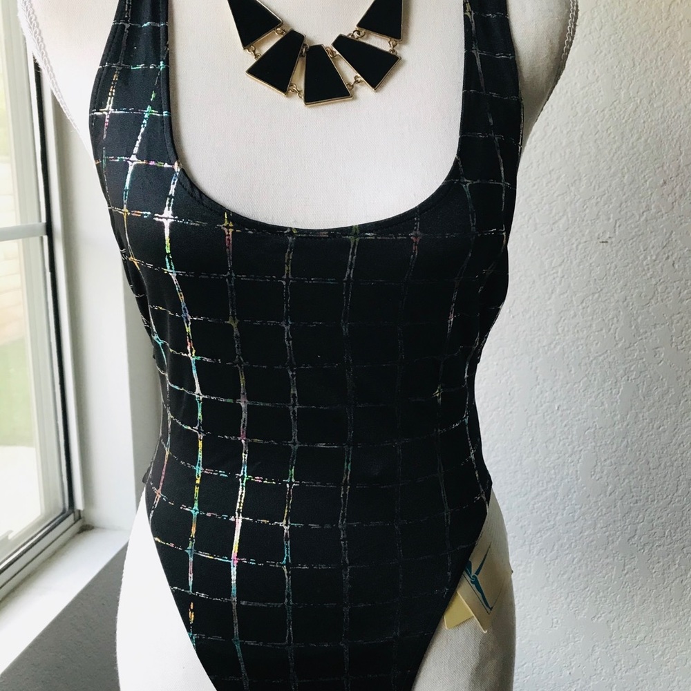 Vintage Gilda Max Metallic Pattern Bodysuit